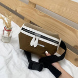 Canvas Waist Bag Letter Bum Bag Fanny Pack for Boys and Girls