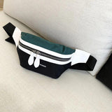 Canvas Waist Bag Letter Bum Bag Fanny Pack for Boys and Girls