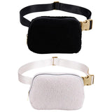 Plush Waist Messenger Bag Small Crossbody Chest Bags Casual Unisex