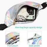 Waterproof Running Waist Pack Reflective Pouch Belt Fitness Workout Zipper Bag