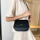 Solid Flap Shoulder Bag Lady Small Women's Handbags