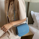 Solid Flap Shoulder Bag Lady Small Women's Handbags
