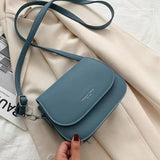 Solid Flap Shoulder Bag Lady Small Women's Handbags