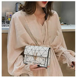 Crack Printing Shoulder Bag Chain Handbag Messenger Wild Shoulder Bag