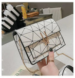 Crack Printing Shoulder Bag Chain Handbag Messenger Wild Shoulder Bag