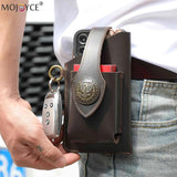 Leather Male Fanny Packs Vintage Waist Pack Cellphone Wallet