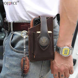 Leather Male Fanny Packs Vintage Waist Pack Cellphone Wallet