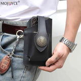 Leather Male Fanny Packs Vintage Waist Pack Cellphone Wallet