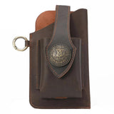 Leather Male Fanny Packs Vintage Waist Pack Cellphone Wallet