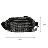 Rhinestone Fanny Waist Bag Chain Shoulder Messenger Bum Purse