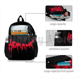 80S Horror Outdoor Hiking Backpack Slasher Blood Text