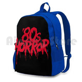 80S Horror Outdoor Hiking Backpack Slasher Blood Text