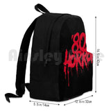 80S Horror Outdoor Hiking Backpack Slasher Blood Text