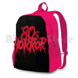 80S Horror Outdoor Hiking Backpack Slasher Blood Text