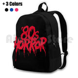 80S Horror Outdoor Hiking Backpack Slasher Blood Text