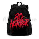 80S Horror Outdoor Hiking Backpack Slasher Blood Text