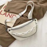 Women's Cartoon Embossed Leather Waist Bag Mini Crossbody Handbag Fanny Pack