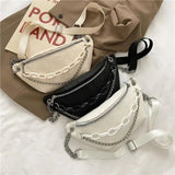 Women's Cartoon Embossed Leather Waist Bag Mini Crossbody Handbag Fanny Pack