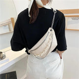 Women's Cartoon Embossed Leather Waist Bag Mini Crossbody Handbag Fanny Pack