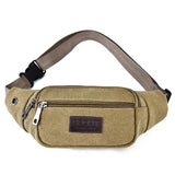 Canvas Waist Bag Unisex Waist Bag Mobile Phone Bag Convenient Belt Banana Bag