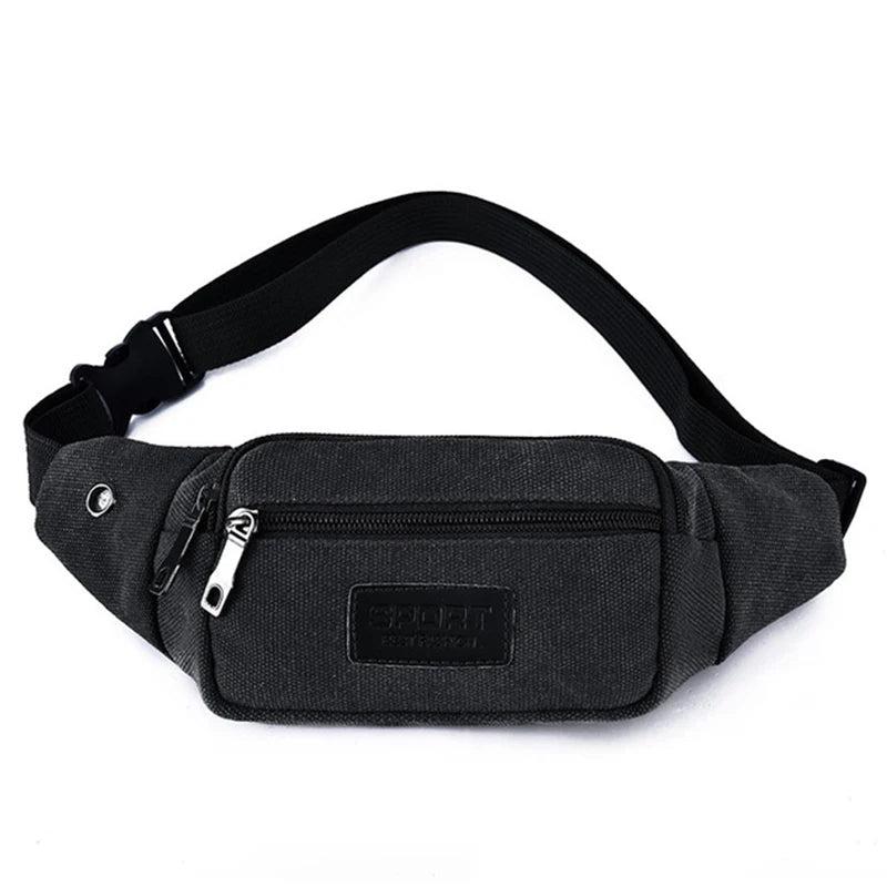 Canvas Waist Bag Unisex Waist Bag Mobile Phone Bag Convenient Belt Banana Bag