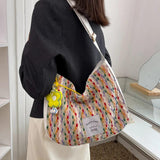 Canvas Shoulder Crossbody Bags for Woman Large Satchel Female Messenger Shopper