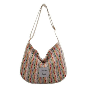 Canvas Shoulder Crossbody Bags for Woman Large Satchel Female Messenger Shopper