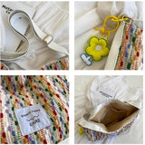 Canvas Shoulder Crossbody Bags for Woman Large Satchel Female Messenger Shopper