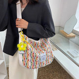 Canvas Shoulder Crossbody Bags for Woman Large Satchel Female Messenger Shopper