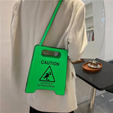 Chic Caution Letters Crossbody Bag