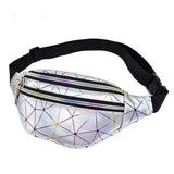 Laser Patchwork Fanny Pack Women Belt Bag Female Handbags