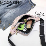 Laser Patchwork Fanny Pack Women Belt Bag Female Handbags