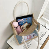 Bear Linen Tote Bag Female Outing Hand Bag