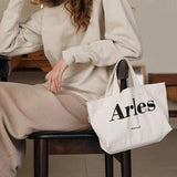 Casual Shoulder Bag Large Capacity Letter Printed Handbag Canvas Tote