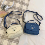 Canvas Zipper Bag Student Tote Messenger Bag