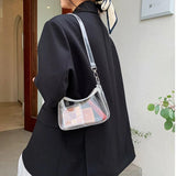 Vintage Clear Underarm Bag Women Hobo Shoulder Purse