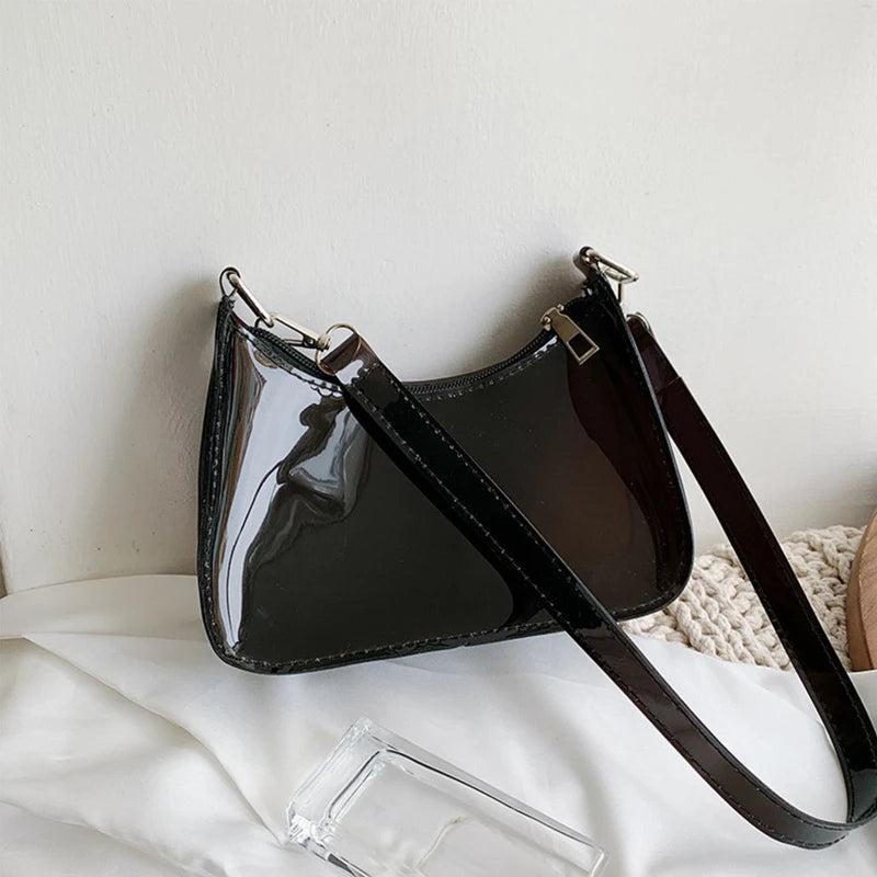 Vintage Clear Underarm Bag Women Hobo Shoulder Purse