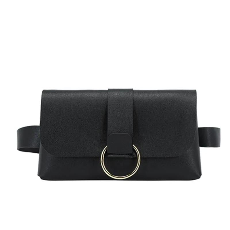 Leather Fanny Pack Ladies Belt Bag Leopard Stripe Waist Bag