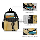 Vintage Champagne Poster Outdoor Hiking Backpack