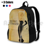 Vintage Champagne Poster Outdoor Hiking Backpack