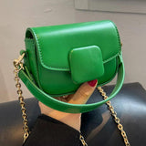 PU Leather Crossbody Bags For Women Chain Handbags Small Shoulder Bag