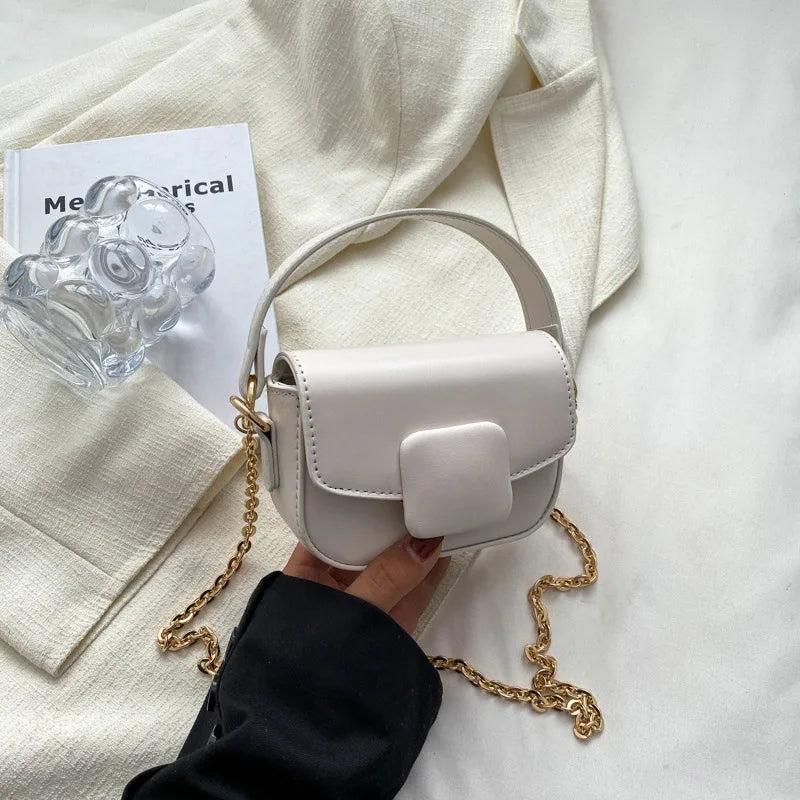 PU Leather Crossbody Bags For Women Chain Handbags Small Shoulder Bag