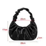 Summer Cloud Armpit Bag Pleated Handlebags PU