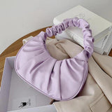 Summer Cloud Armpit Bag Pleated Handlebags PU