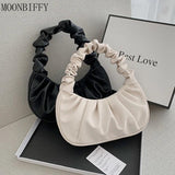Summer Cloud Armpit Bag Pleated Handlebags PU