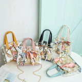 Women Daisy Pattern Shoulder Bag Chain Strap Messenger Handbag