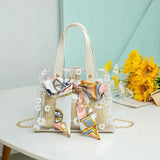 Women Daisy Pattern Shoulder Bag Chain Strap Messenger Handbag