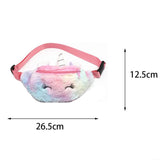 Kids Plush Waist Bag Girls Boys Crossbody Shoulder Pocket Purse