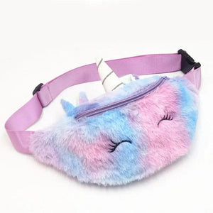 Kids Plush Waist Bag Girls Boys Crossbody Shoulder Pocket Purse
