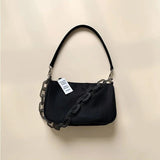 ALANOS Small Shoulder Underarm Nylon Ladies Chain Mini Purse Handbag